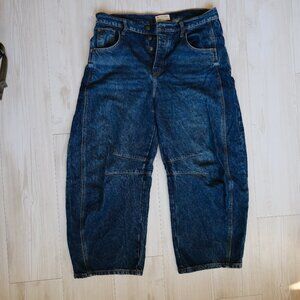 We The Free Good Luck Mid-Rise Barrel Jeans